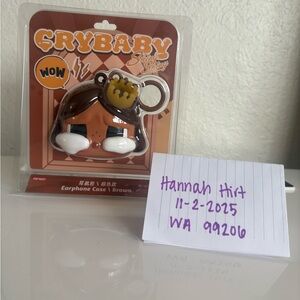 Crybaby Earphone Case in Brown